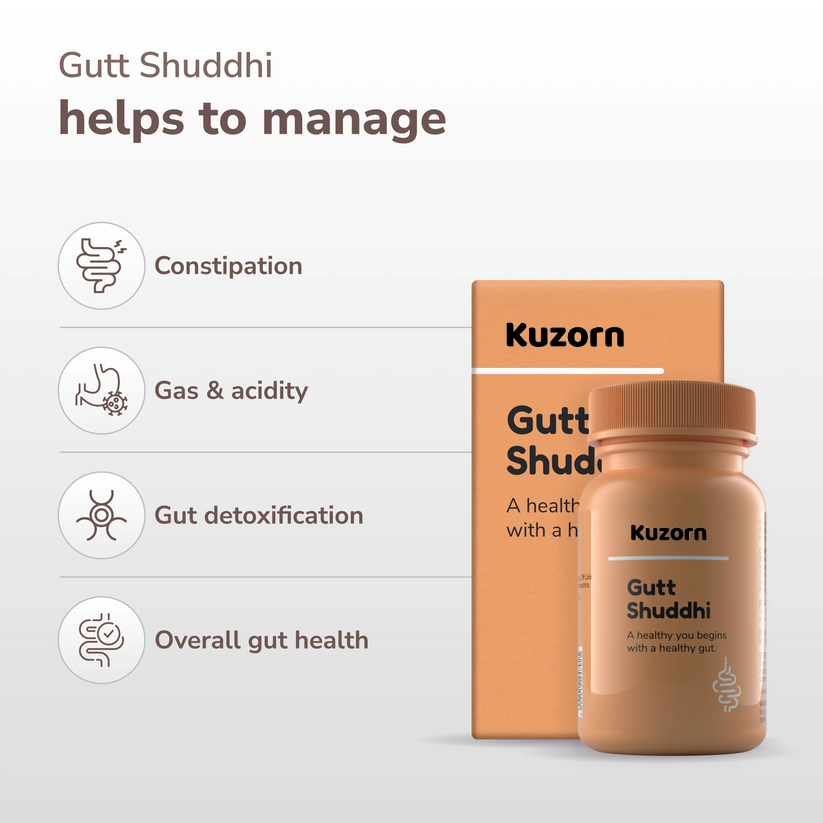 Kuzorn® Gutt Shuddhi - Natural Supplement for Improved Digestion and Gut Health